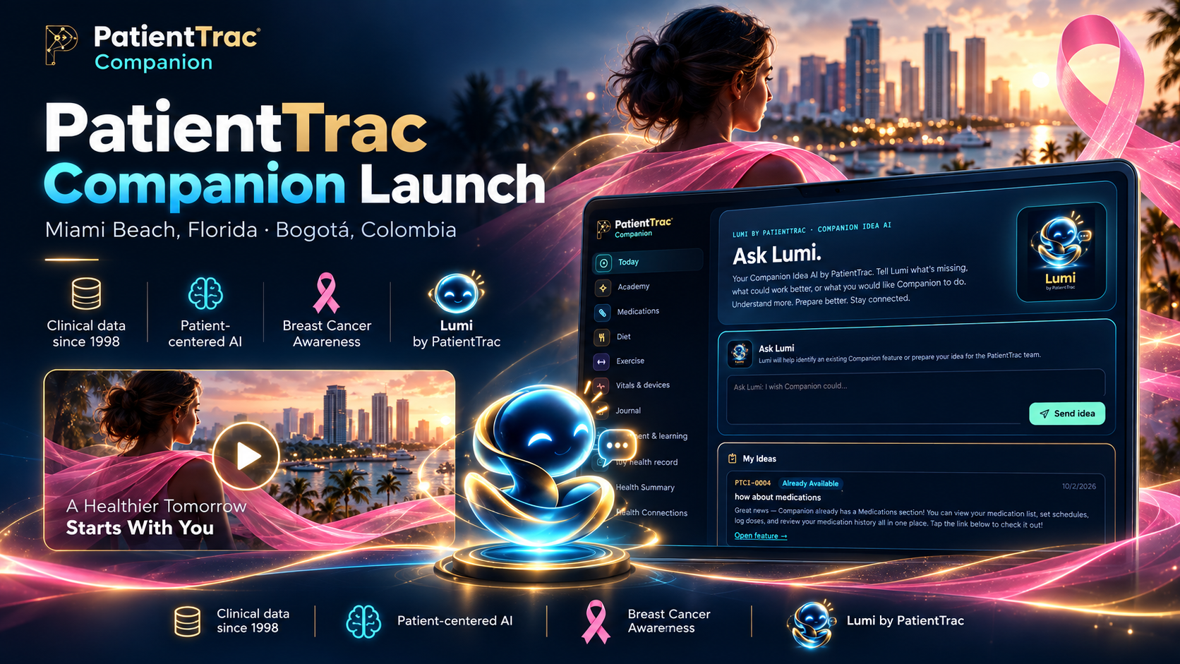 PatientTrac Companion launch in Miami Beach and Bogotá